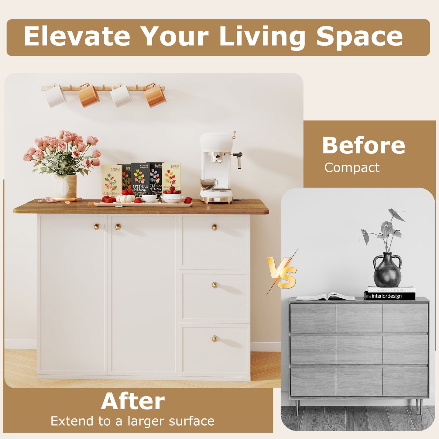 47 Inch x 30 Inch Universal Tabletop, Walnut, Standard And Standing Desk Office Desks at Gallery Canada