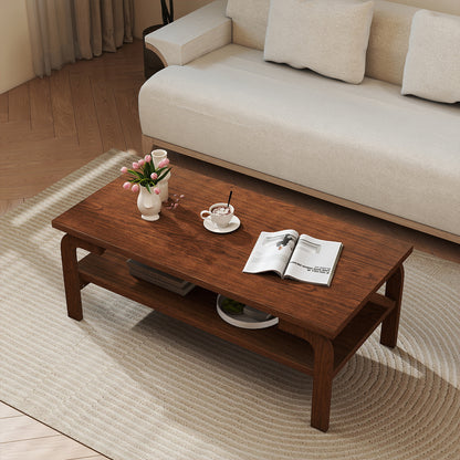 47 Inches Accent Rectangular Coffee Table for Living Room, Walnut Coffee Tables at Gallery Canada