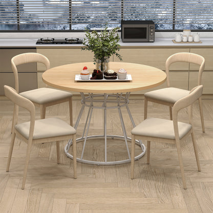 47 Inches Round Dining Table, Wooden Tabletop, Natural Dining Tables at Gallery Canada