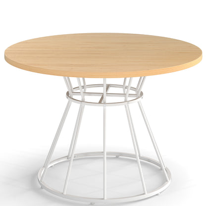 47 Inches Round Dining Table, Wooden Tabletop, Natural Dining Tables Natural at Gallery Canada