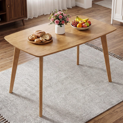 47" Solid Wood Dining Table, Natural
