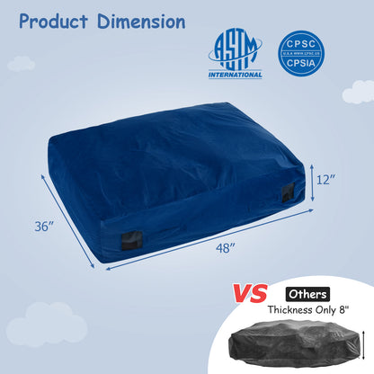 47 x 35.5 Inch Crash Pad Sensory Mat, With Foam Blocks And Washable Cover, Blue Outdoor Play at Gallery Canada