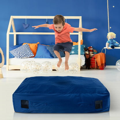 47 x 35.5 Inch Crash Pad Sensory Mat, With Foam Blocks And Washable Cover, Blue Outdoor Play at Gallery Canada