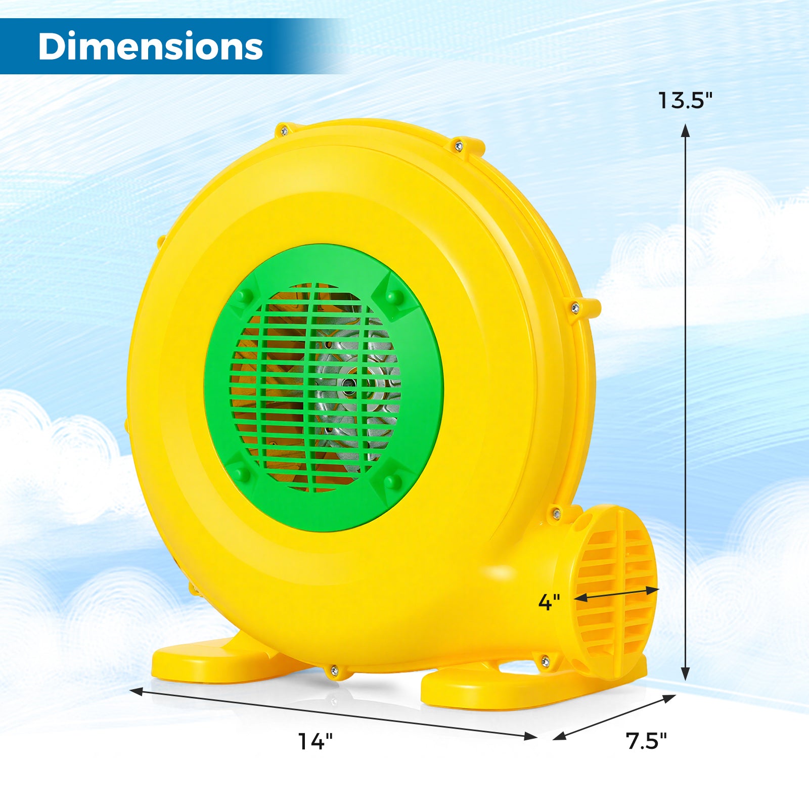 480W Bounce House Blower with Handle and Ground Stakes Air Blowers at Gallery Canada