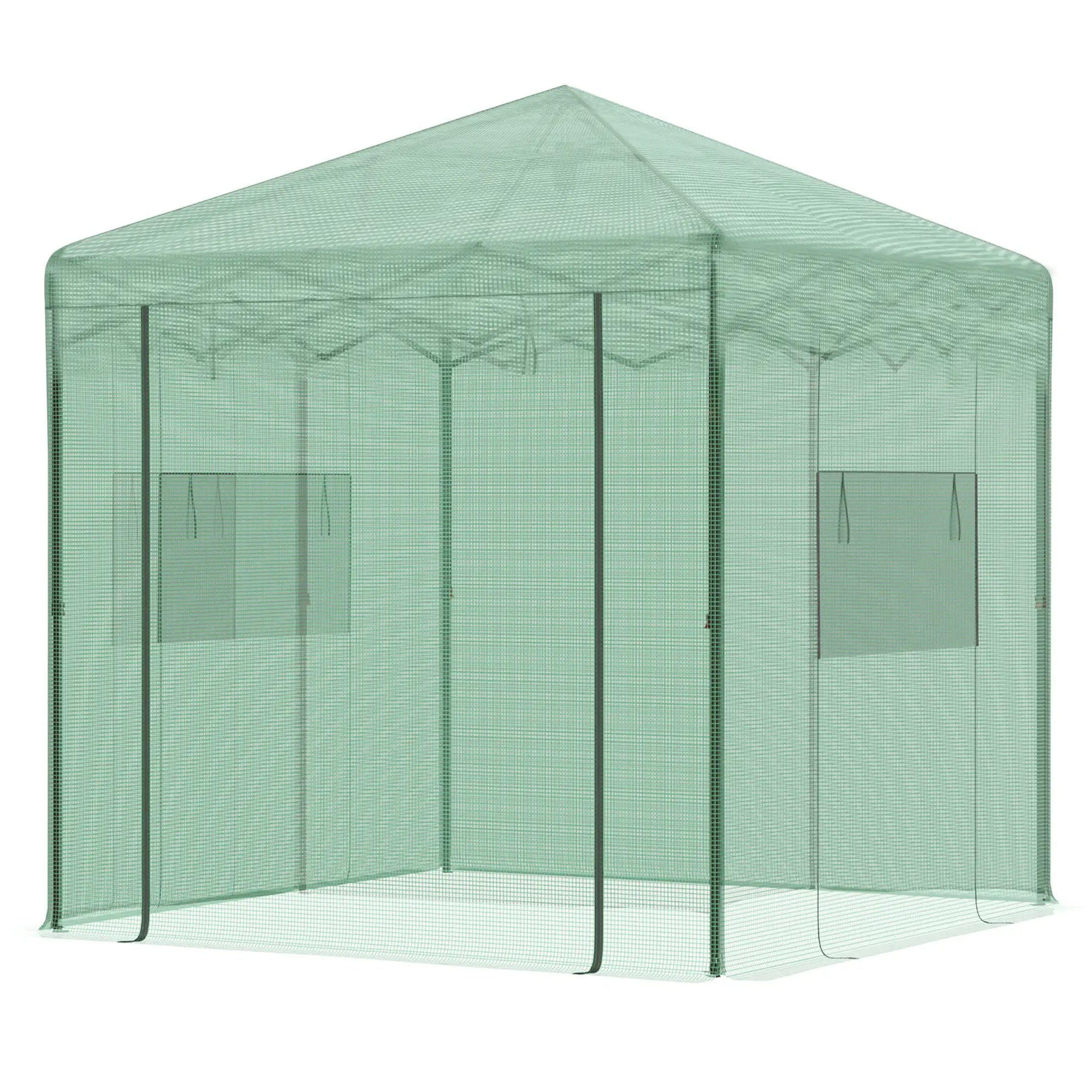 8' x 6' Portable Pop Up Greenhouse, Outdoor Walk-in, Green Walk In Greenhouses at Gallery Canada