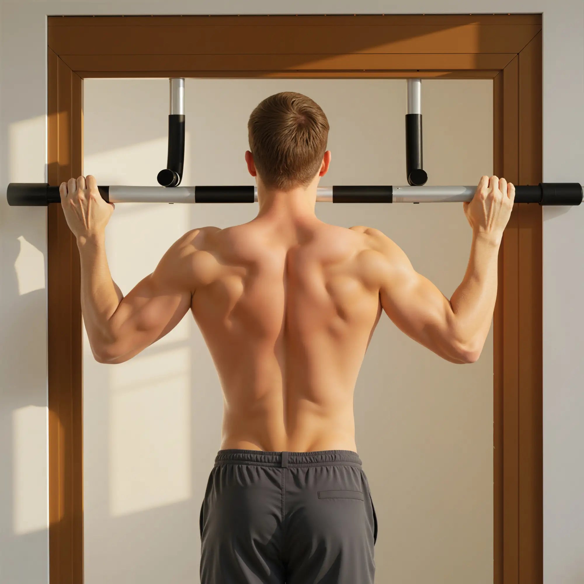 Doorway Pull-Up Bar, Home Fitness Horizontal Chin-Up Bar, Grey Strength Training Equipment at Gallery Canada