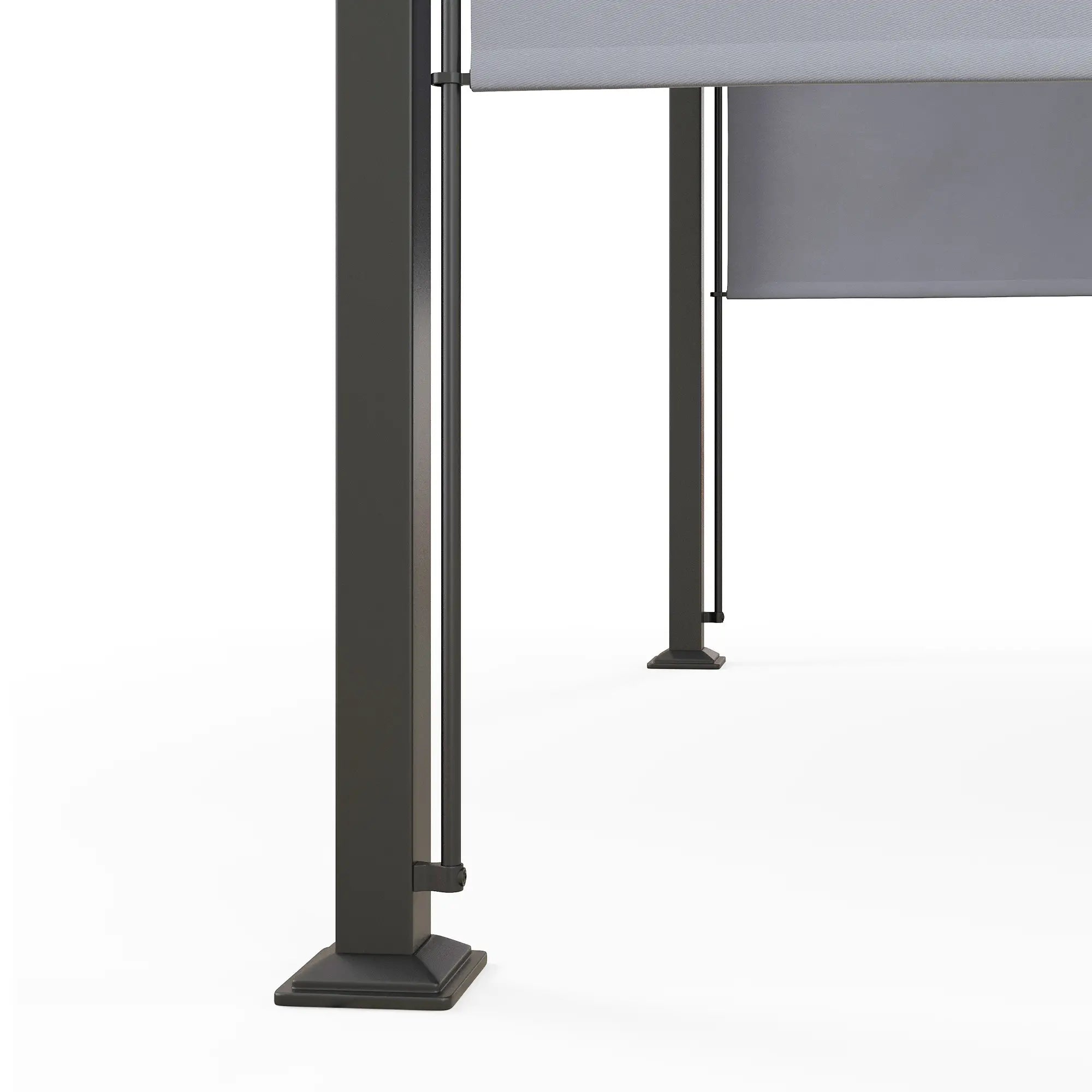 10' x 10' Outdoor Pergola, Steel Frame, Grey Pergolas at Gallery Canada