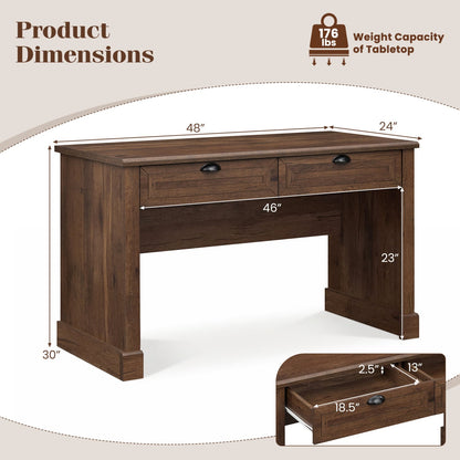 48" Farmhouse Desk, Brown