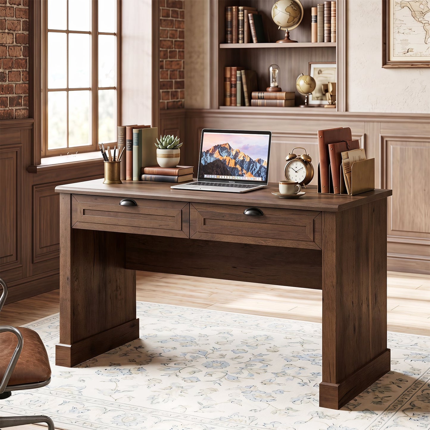 48" Farmhouse Desk, Brown