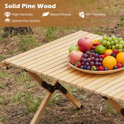 48 Inch Folding Camping Table With Carry Bag, Natural Camping Furniture at Gallery Canada