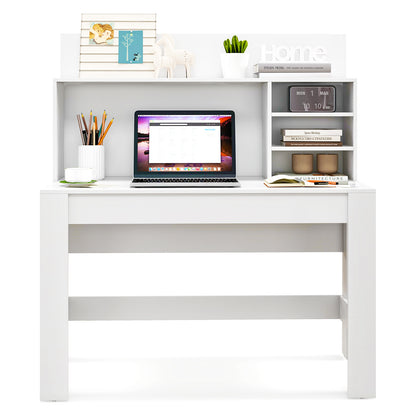 48 Inch Computer Desk, Anti-Tipping Kits, Cable Management Hole, White Computer Desks at Gallery Canada