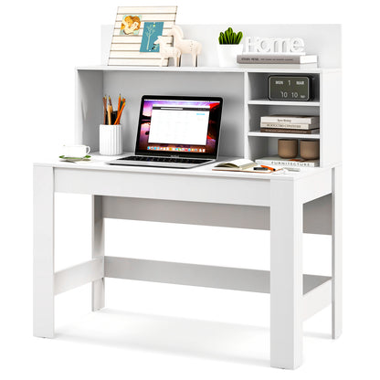 48 Inch Computer Desk, Anti-Tipping Kits, Cable Management Hole, White Computer Desks at Gallery Canada