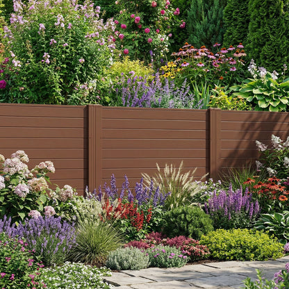 48" W x 48" H Outdoor Privacy Fence Screen, With Metal Ground Stakes, Brown Decorative Fencing & Flooring at Gallery Canada