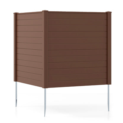 48" W x 48" H Outdoor Privacy Fence Screen, With Metal Ground Stakes, Brown Decorative Fencing & Flooring Brown at Gallery Canada