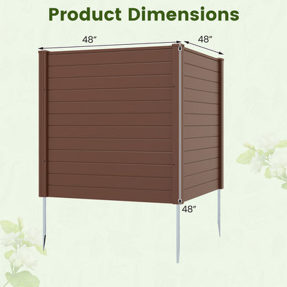 48" W x 48" H Outdoor Privacy Fence Screen, With Metal Ground Stakes, Brown Decorative Fencing & Flooring at Gallery Canada