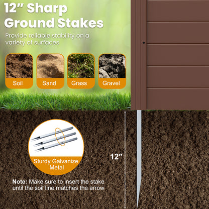 48" W x 48" H Outdoor Privacy Fence Screen, With Metal Ground Stakes, Brown Decorative Fencing & Flooring at Gallery Canada
