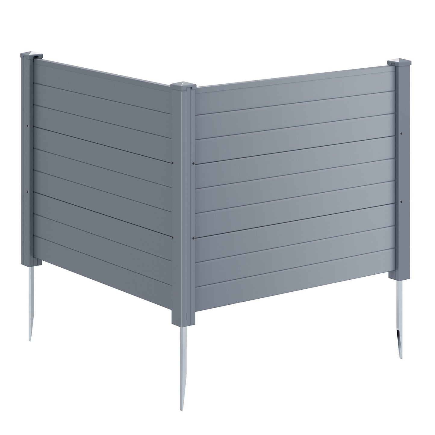48 x 38 Inch Air Conditioner Fence, 2 Panels, Gray Decorative Fencing & Flooring at Gallery Canada