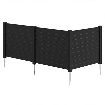 48 x 38 Inch Air Conditioner Fence, 3 Panels, Black Decorative Fencing & Flooring at Gallery Canada