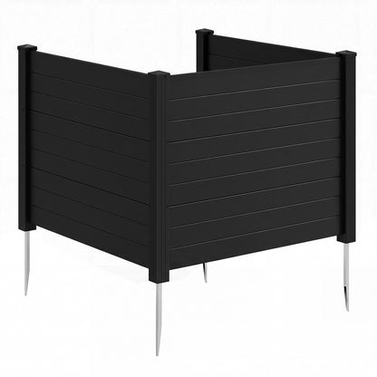 48 x 38 Inch Air Conditioner Fence, 3 Panels, Black Decorative Fencing & Flooring Black at Gallery Canada