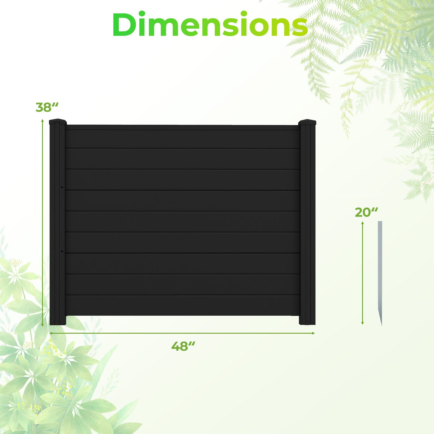 48 x 38 Inch Air Conditioner Fence, 3 Panels, Black Decorative Fencing & Flooring at Gallery Canada