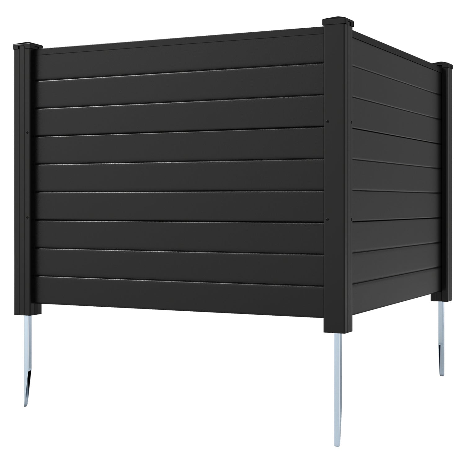 48 x 38 Inch Air Conditioner Fence, 3 Panels, Black Decorative Fencing & Flooring at Gallery Canada