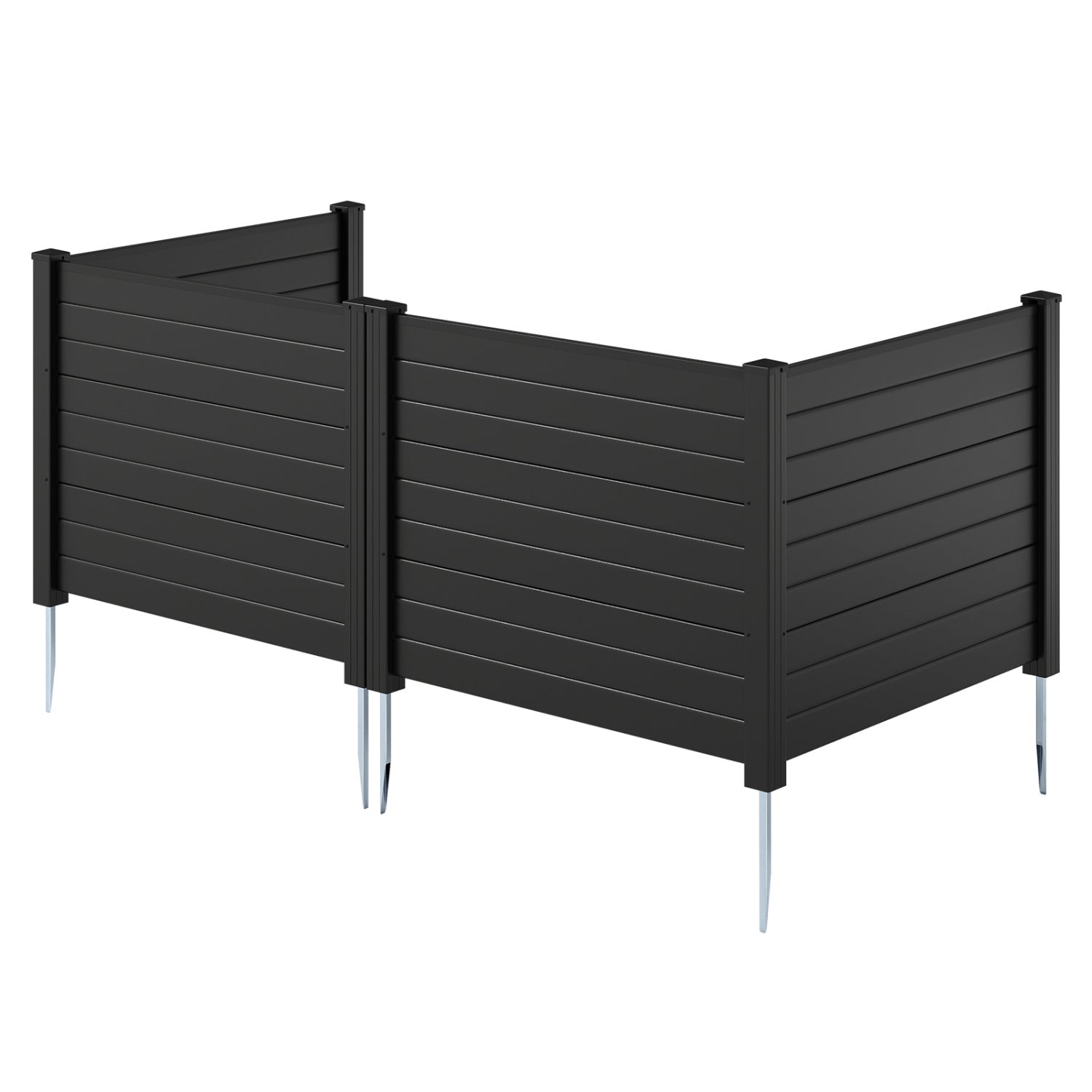 48 x 38 Inch Air Conditioner Fence, 3 Panels, Black Decorative Fencing & Flooring at Gallery Canada