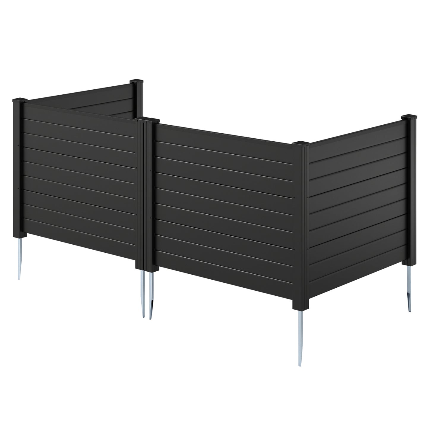 48 x 38 Inch Air Conditioner Fence, 3 Panels, Black Decorative Fencing & Flooring at Gallery Canada