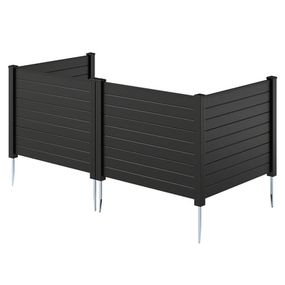 48 x 38 Inch Air Conditioner Fence, 3 Panels, Black Decorative Fencing & Flooring at Gallery Canada