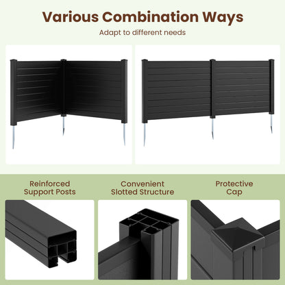 48 x 38 Inch Air Conditioner Fence, 3 Panels, Black Decorative Fencing & Flooring at Gallery Canada