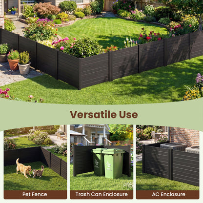 48 x 38 Inch Air Conditioner Fence, 3 Panels, Black Decorative Fencing & Flooring at Gallery Canada