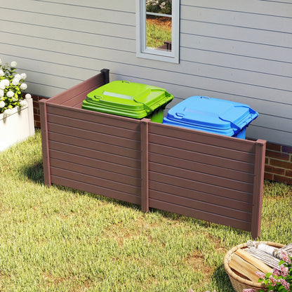 48 x 38 Inch Air Conditioner Fence, 3 Panels, Metal Ground Stakes, Brown Decorative Fencing & Flooring at Gallery Canada