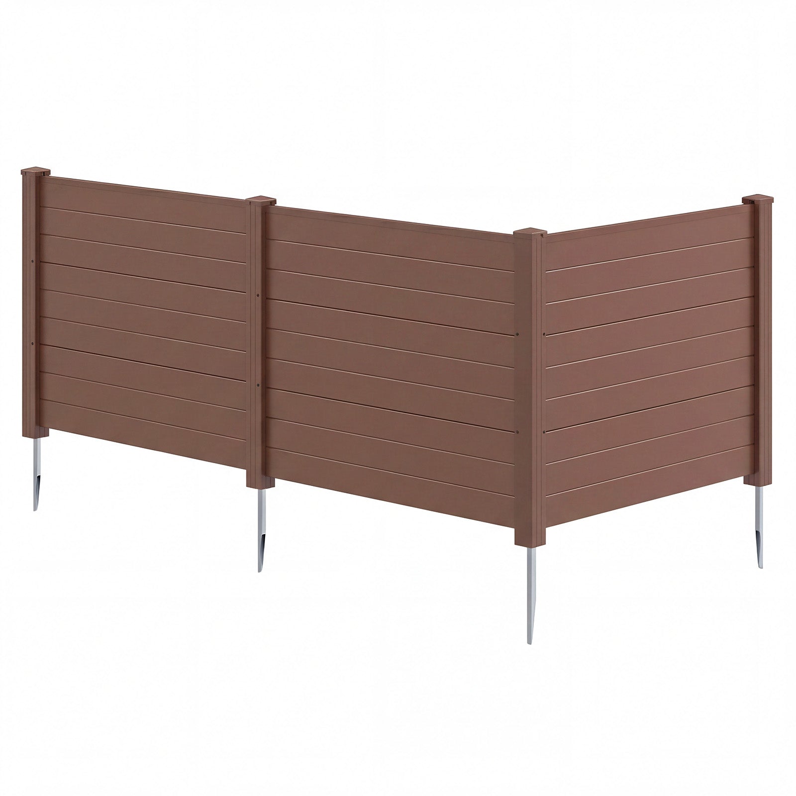 48 x 38 Inch Air Conditioner Fence, 3 Panels, Metal Ground Stakes, Brown Decorative Fencing & Flooring at Gallery Canada