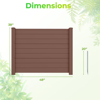 48 x 38 Inch Air Conditioner Fence, 3 Panels, Metal Ground Stakes, Brown Decorative Fencing & Flooring at Gallery Canada