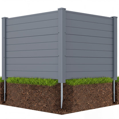 48 x 38 Inch Air Conditioner Fence, 2 Panels, Gray Decorative Fencing & Flooring at Gallery Canada