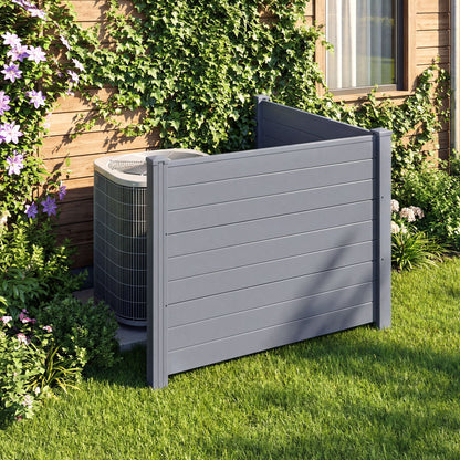 48 x 38 Inch Air Conditioner Fence, 2 Panels, Gray Decorative Fencing & Flooring at Gallery Canada