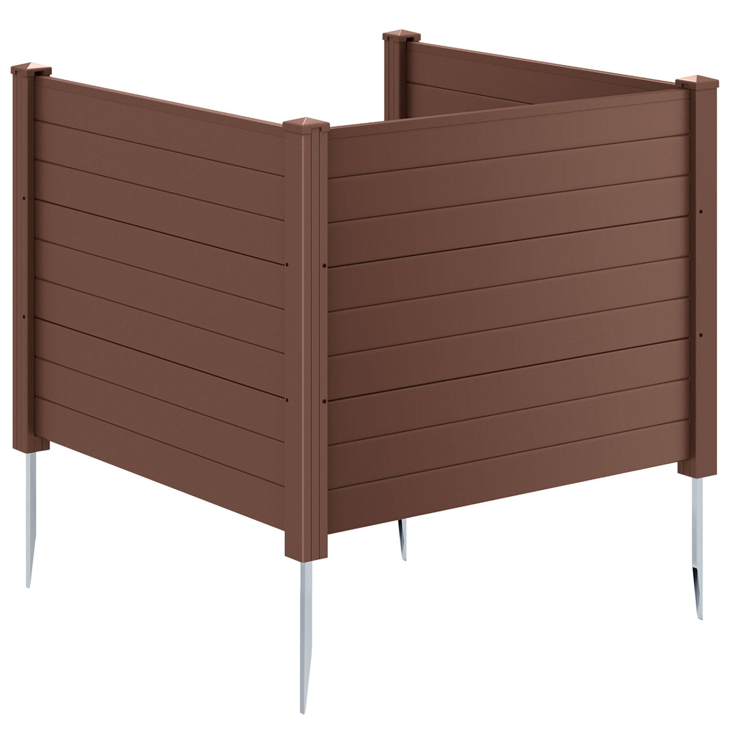 48 x 38 Inch Air Conditioner Fence, 3 Panels, Metal Ground Stakes, Brown Decorative Fencing & Flooring at Gallery Canada