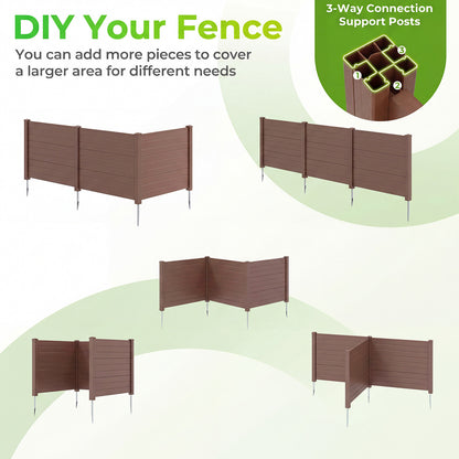 48 x 38 Inches Air Conditioner Fence, 2 Panels, Outdoor Privacy Fence, Brown Decorative Fencing & Flooring at Gallery Canada
