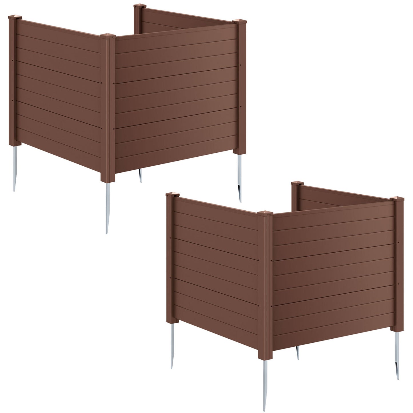 48 x 38 Inches Air Conditioner Fence, 2 Panels, Outdoor Privacy Fence, Brown Decorative Fencing & Flooring at Gallery Canada
