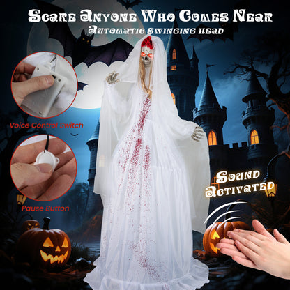 Halloween Animatronic Standing Bride, 7.2 FT Haunted House Decoration Halloween at Gallery Canada
