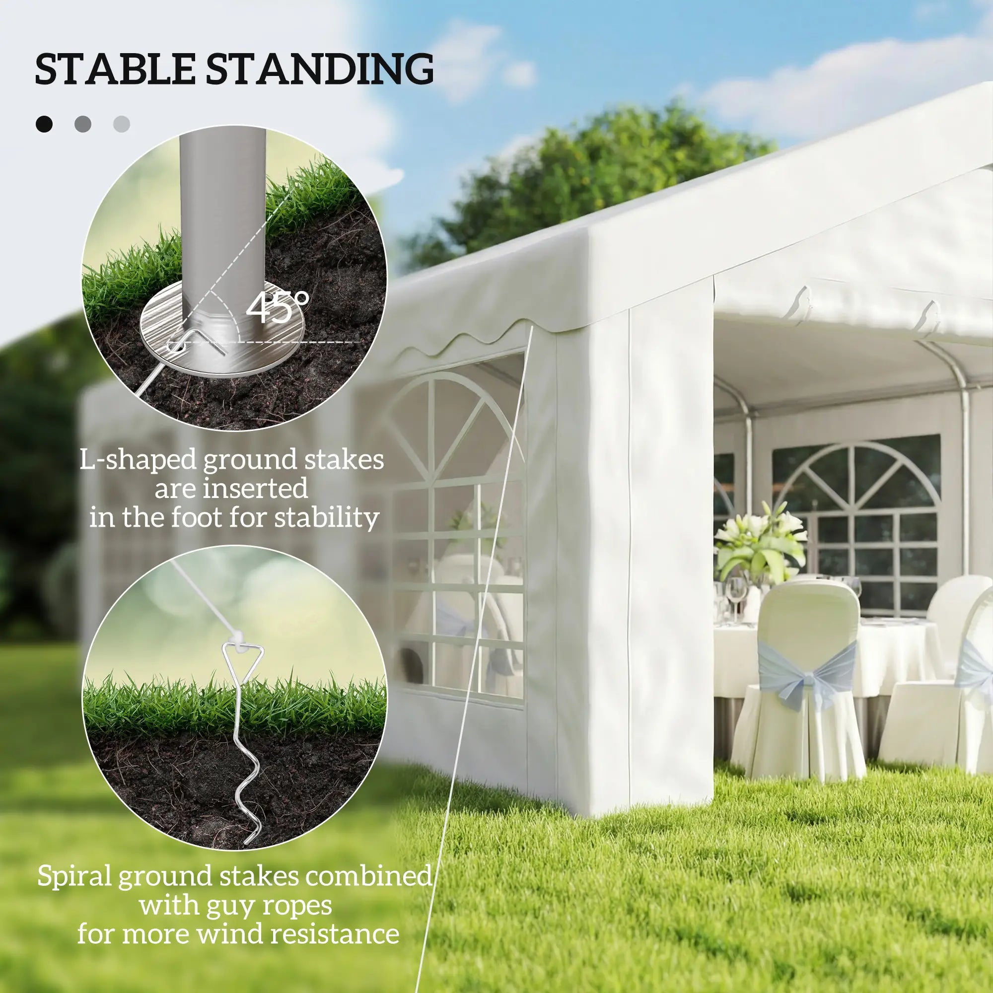 20'x13' Heavy Duty Portable Event Tent, White Canopy Tents at Gallery Canada