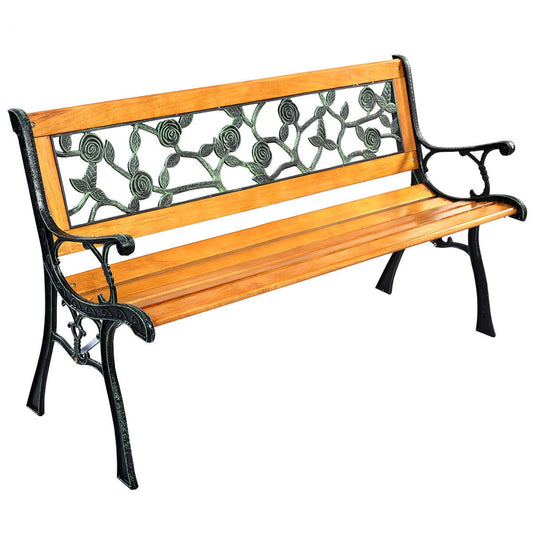 49 1/2 Inch Patio Garden Bench, Brown Outdoor Benches Options at Gallery Canada