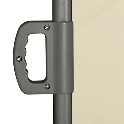 118" x 79" Retractable Patio Awning, UV Wind Resistant, Cream White Side Awnings at Gallery Canada