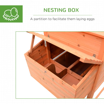 82" Wooden Chicken Coop, Rabbit Hutch, Poultry Cage with Run Chicken Coops at Gallery Canada