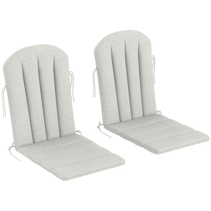 Set of 2 Patio Chair Cushions, High Back, High-Density Foam, Light Grey Patio Chair Cushions at Gallery Canada