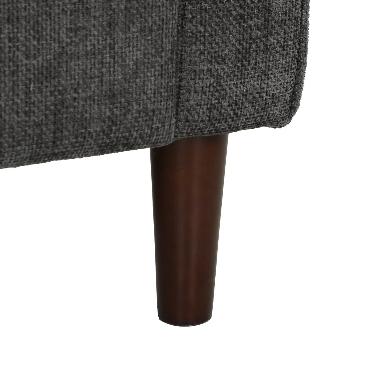 3 Seater Sofa Upholstered with Padded Cushion Modern Button Tufted Couch with Wood Legs, Dark Grey 3-Seater Sofas at Gallery Canada