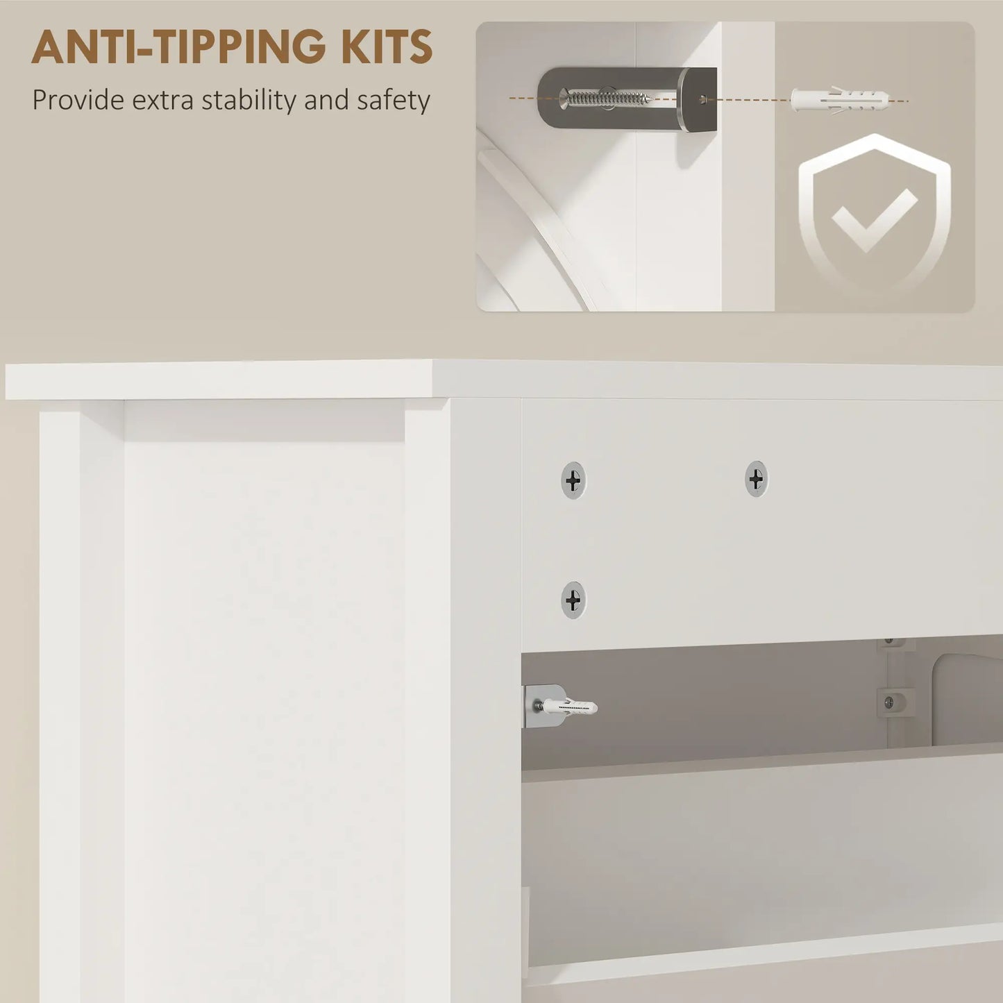 Slim Shoe Cabinet, 3 Flip Drawers, Adjustable Shelves, Holds 12 Pairs, White Shoe Storage Cabinets & Racks at Gallery Canada