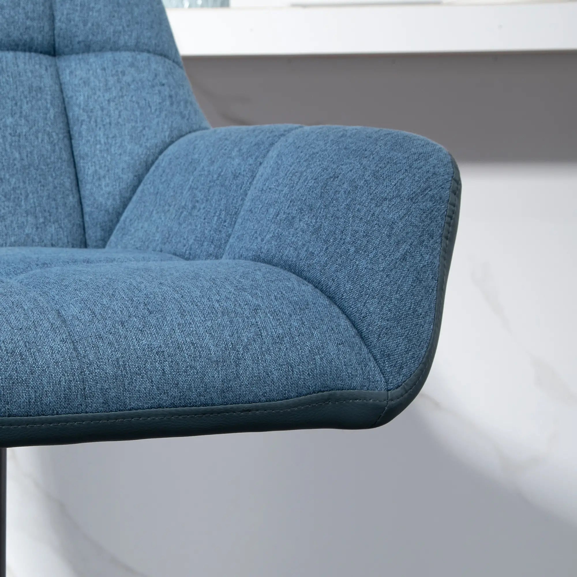 Swivel Barstools Set of 2, Adjustable with Footrest, Dark Blue Bar Stools at Gallery Canada