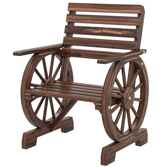 Wood Outdoor Patio Lounge Chair, Carbonized, Slatted Wide Seat Patio Chairs Carbonized at Gallery Canada