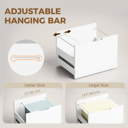 Mobile Printer Stand With 5 Drawers, White