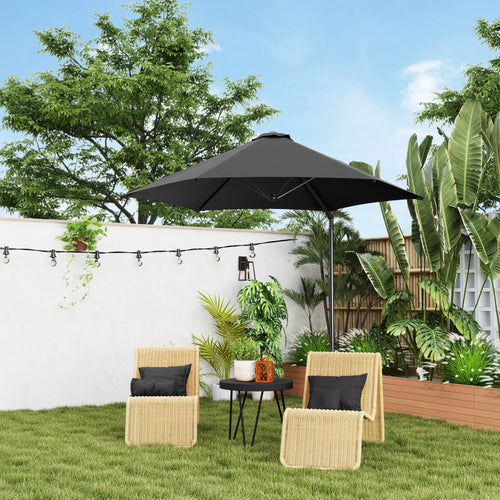 8.5FT Offset Patio Umbrella, 360° Rotation, Φ100.8